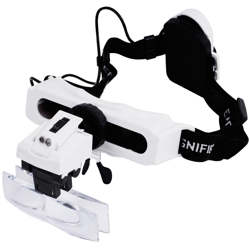 供應放大鏡-多功能閱讀維修頭戴放大鏡16種倍率電路鍾表機械維修