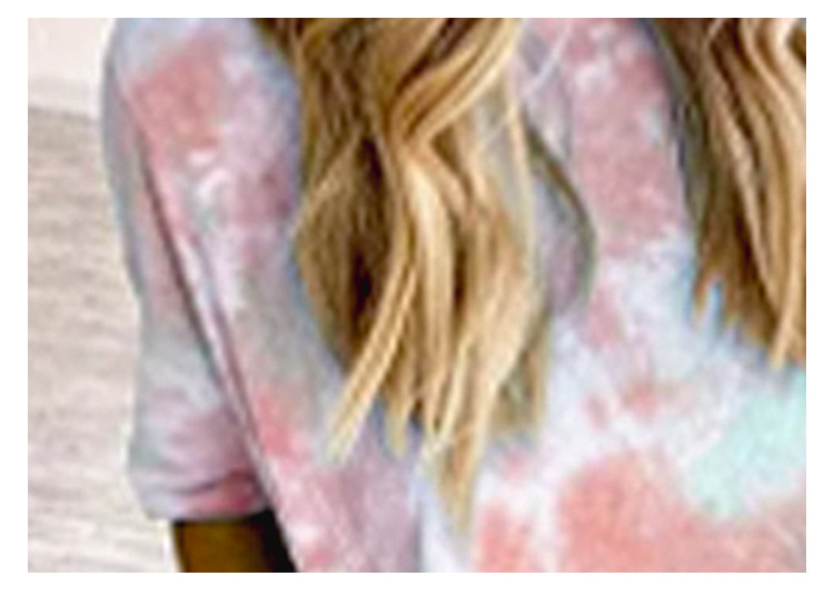 casual tie-dye short-sleeved loose T-shirt NSXS36183