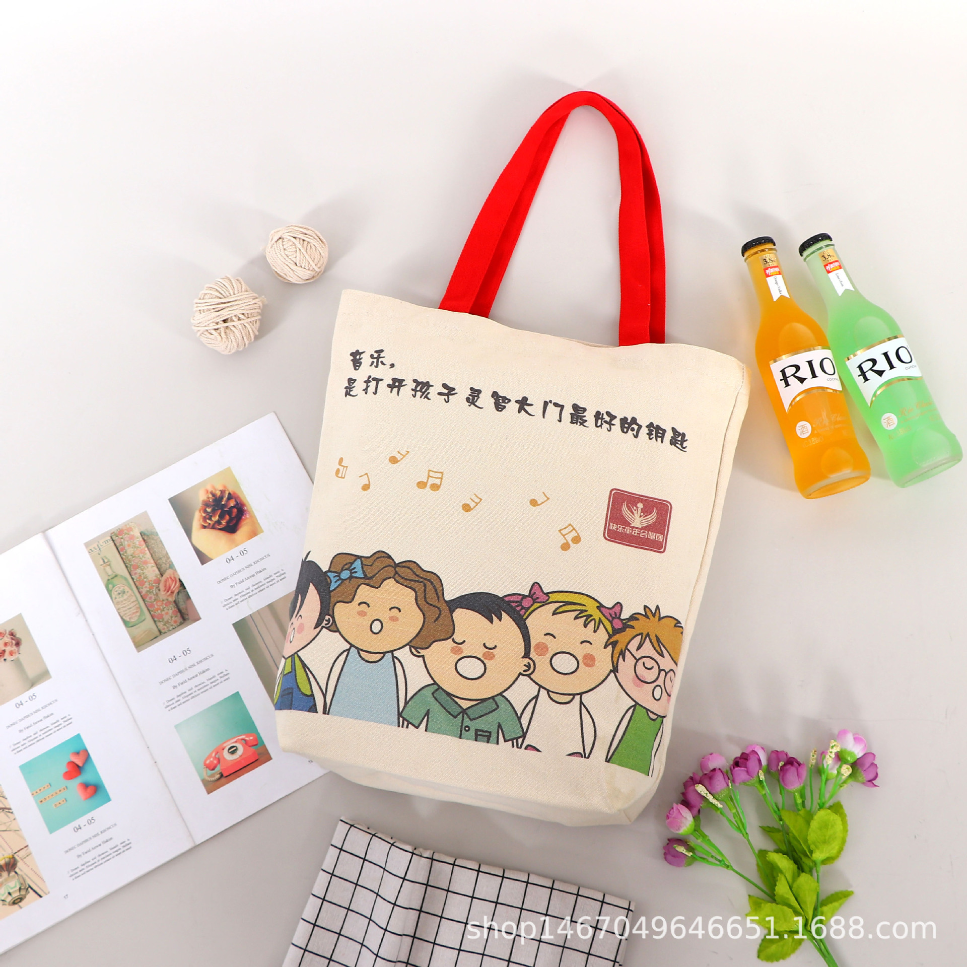 手提帆布袋定 制logo帆布包定 做棉布袋订 做空白袋子束口袋批发