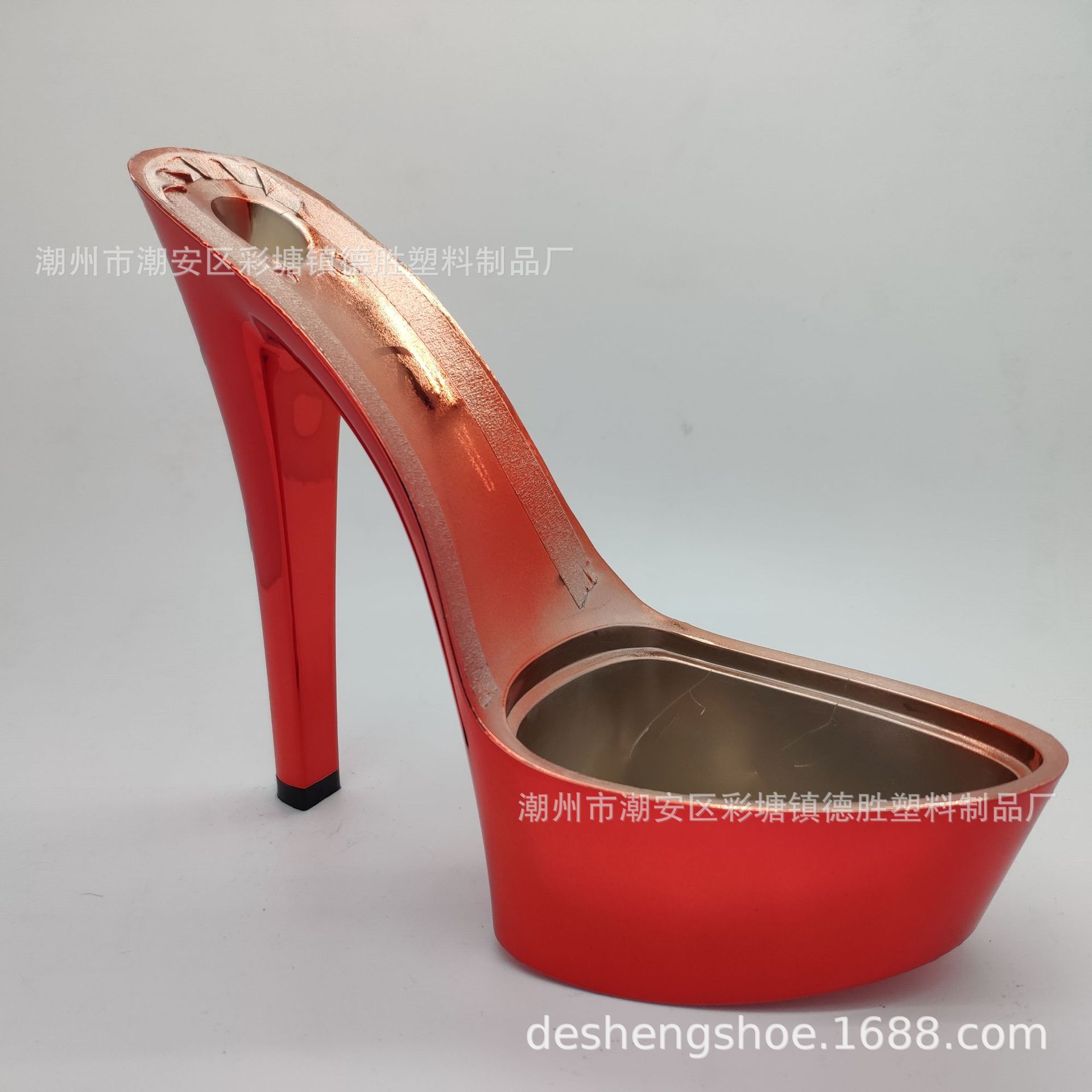 1986 - 15 Chaozhou Desheng shoes Factory 2022 nuevos zapatos de pasarela de plataforma de cristal transparente zapatos de tacón alto de herradura zapatos de mujer