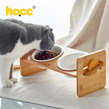寵物碗飯盆架子防打翻狗狗食盆雙碗可調節陶瓷貓糧保護頸椎貓碗