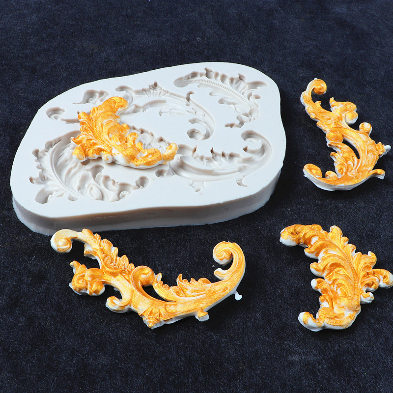 Molde de silicona fondant molde de pastel de alivio europeo decoración de la torta molde de chocolate molde de cocción ritmo seco