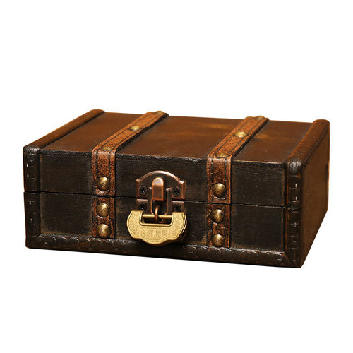 New foreign trade exquisite jewelry storage box debris dust-proof wooden box desktop storage box antique wooden box