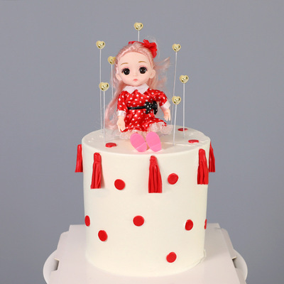 蛋糕装饰 创意5只装迷你小五角星爱心插件  百搭情景生日蛋糕插牌