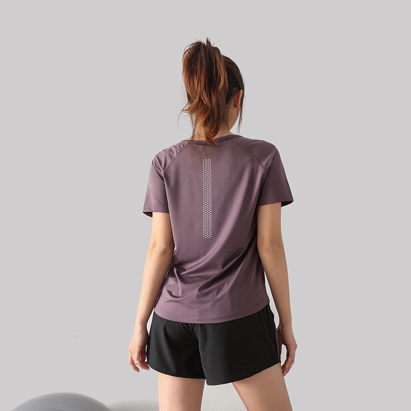 Summer New Yoga Outdoor Running Fitness plus size Sports Quick-drying Short-sleeved Loose Short-sleeved T-shirt Slimming Top