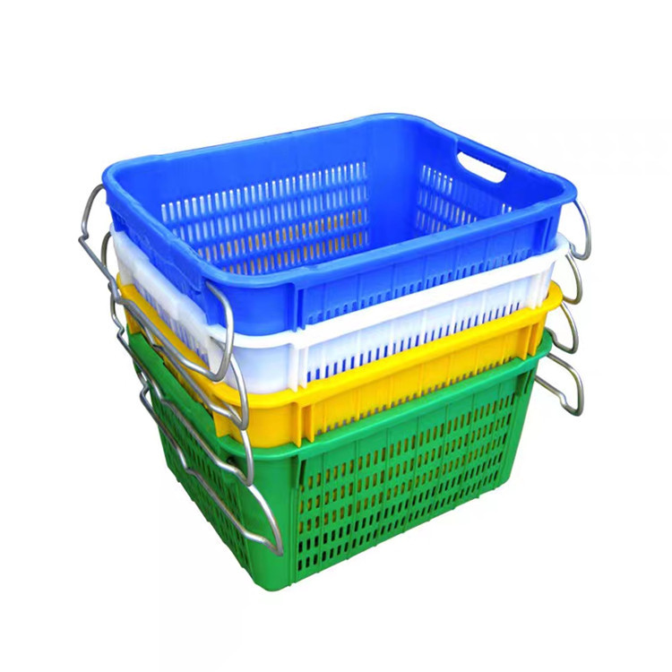 工厂批发 云南菜箩 海南蔬菜筐 铁耳塑料箩 塑胶菜筐