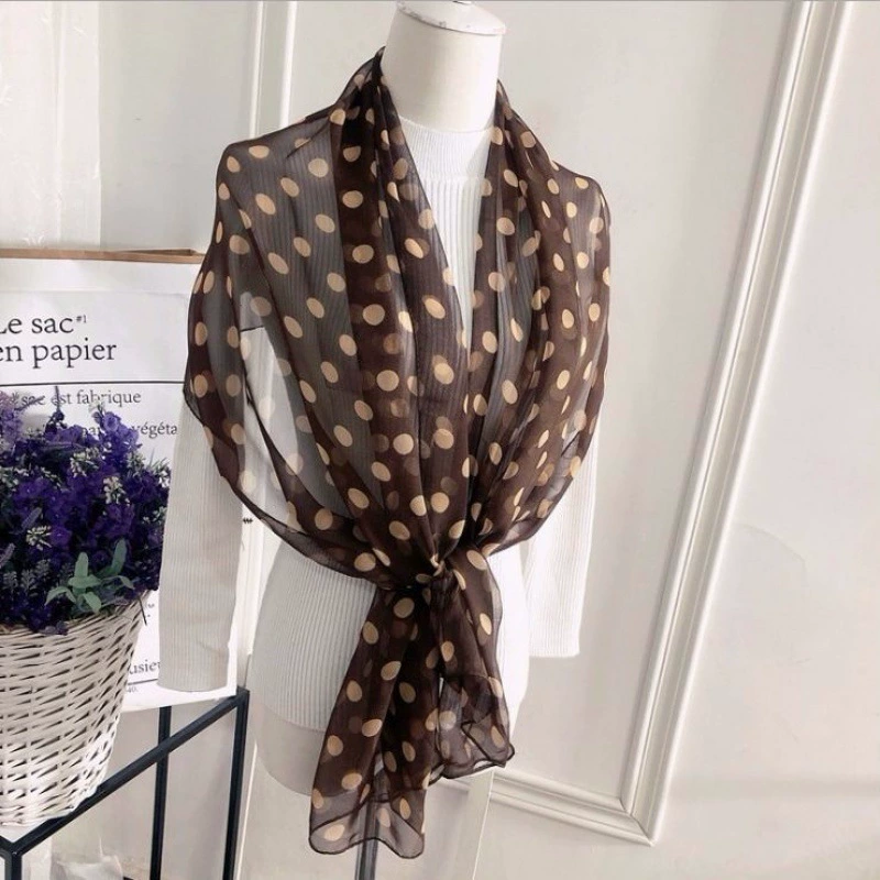 Gradient chiffon long scarf, soft drape stole, 180×70 cm, lightweight