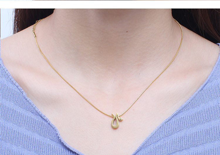 New Simple Personality Titanium Steel Snake-Shaped Ear Stud Necklace Suit Korean Fashion Girlsu0027 