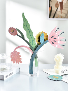 Wholesale original design paper art green plant Bouquet Fragrance card home decorations niche Nordic style art flower card
