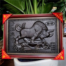廠家批發2021牛年賀歲轉運普洱茶雕工藝禮品創意擺件牛轉乾