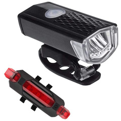 Wholesale USB rechargeable bicycle front and rear light set with strong light, waterproof [Factory Fast Shipping]
