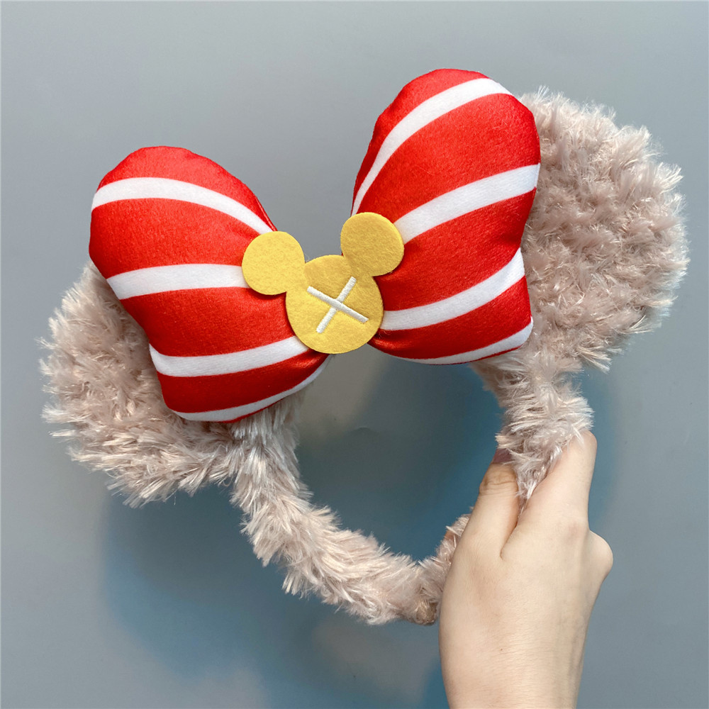 Cute  Big Ear Bow Hair Band Plush Cartoon Headband display picture 7