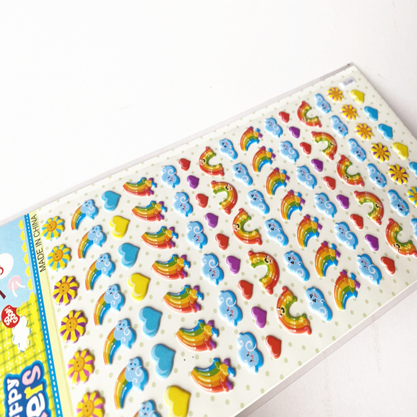 Three dimensional cartoon sticker flower-shaped for boys