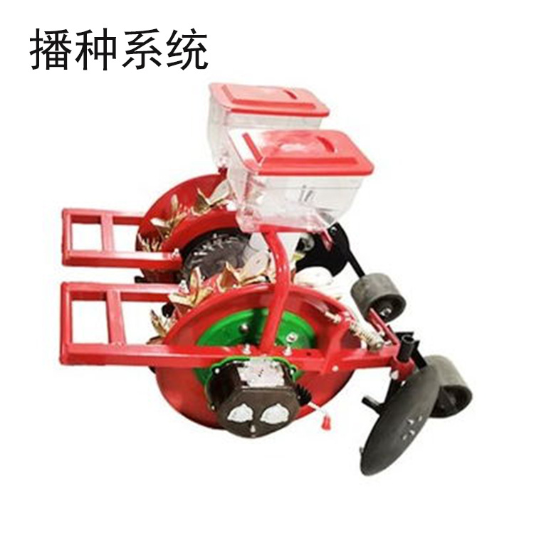 济南章丘小四轮带花生精播机 起垄施肥喷药膜上打孔种花生机秋葵
