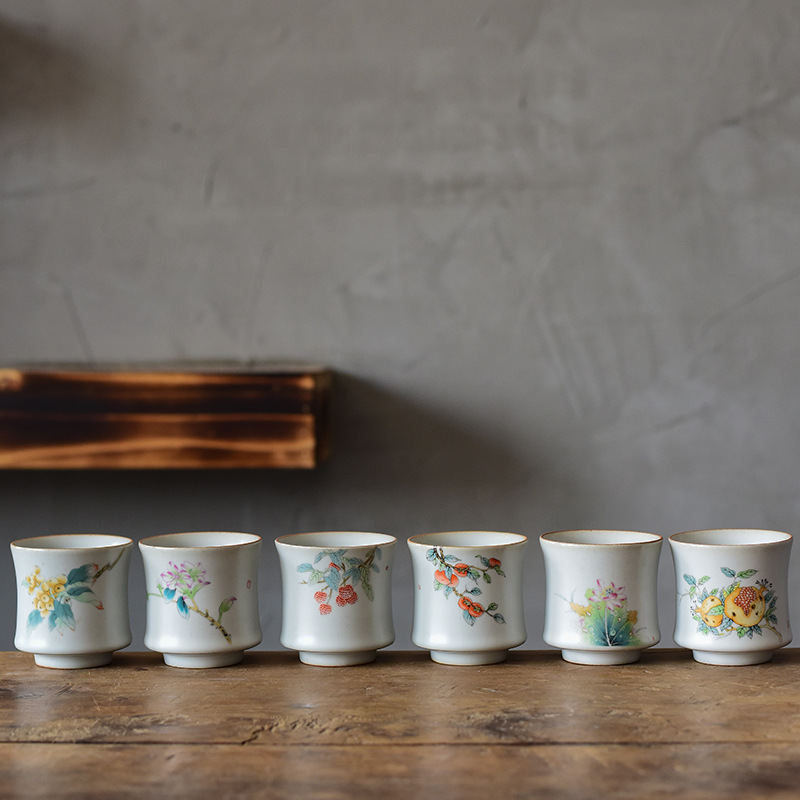 Azul y blanco Ru horno taza de té taza maestra taza de té Kung Fu taza de té de cerámica juego de té taza personal grande taza individual té