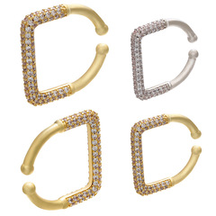 珠扣飾品 兩用款微鑲耳夾戒指幾何形不規則鋯石耳骨夾女士VE133