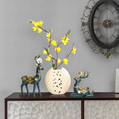 New Chinese-style creative deer ornament for living room TV cabinet, entrance, bedroom, soft furnishings, home decoration, auspicious office gift