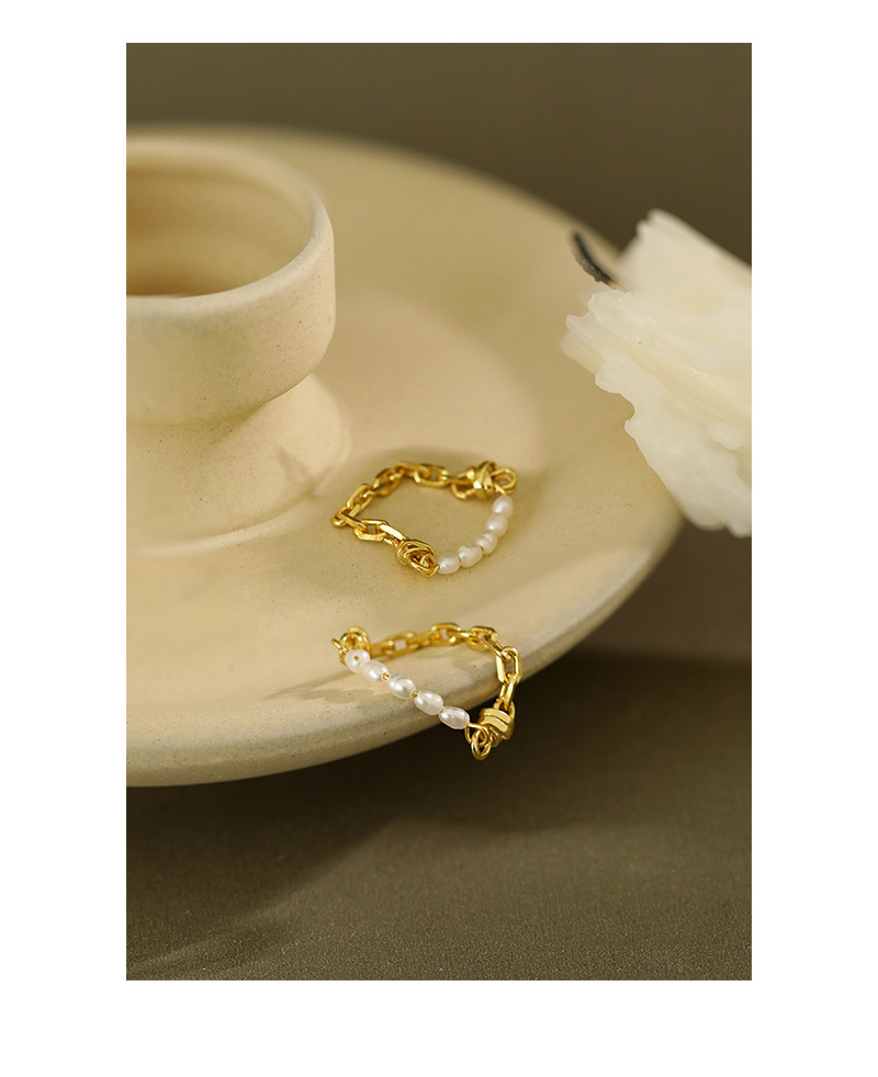 Fashion Solid Color Sterling Silver Rings Pearl Plating 925 Silver Rings