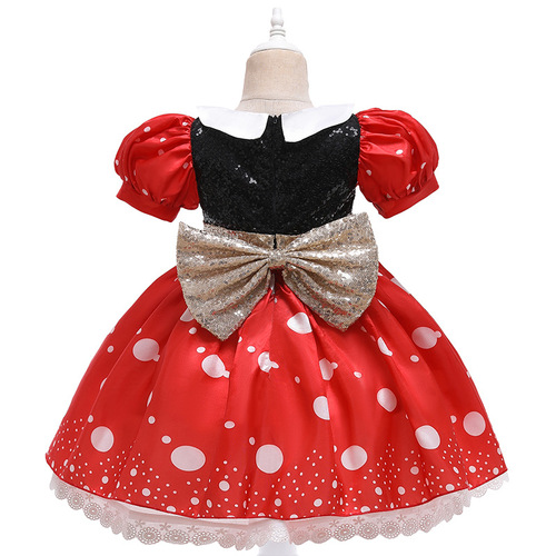 2024 Mickey Princess Summer Short-Sleeve Children's Dress Wholesale Children's Clothing Girls' Formal Dress Girl Dress Dress