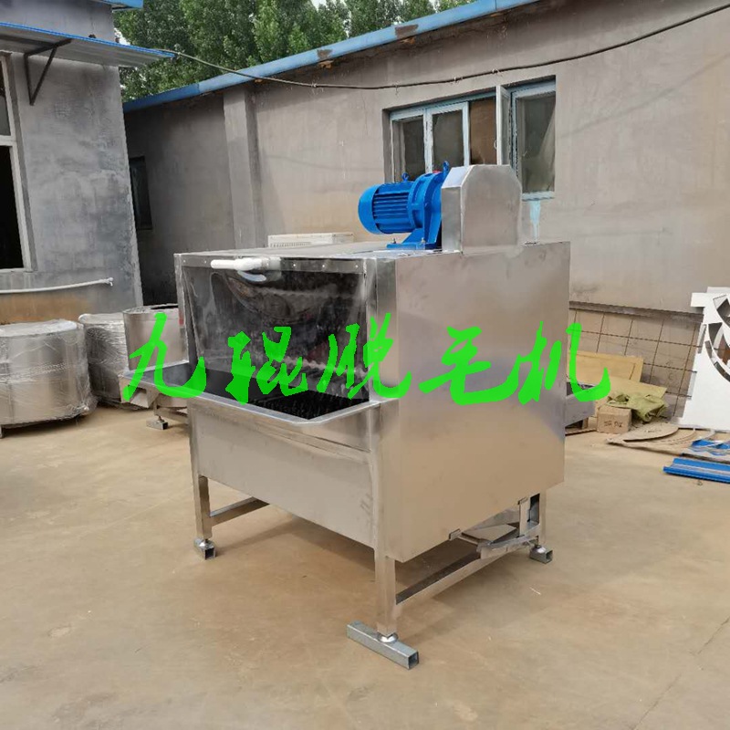 l门头烤大鹅九轴脱毛机 新式鸭鹅九辊打毛机效果杠杠的