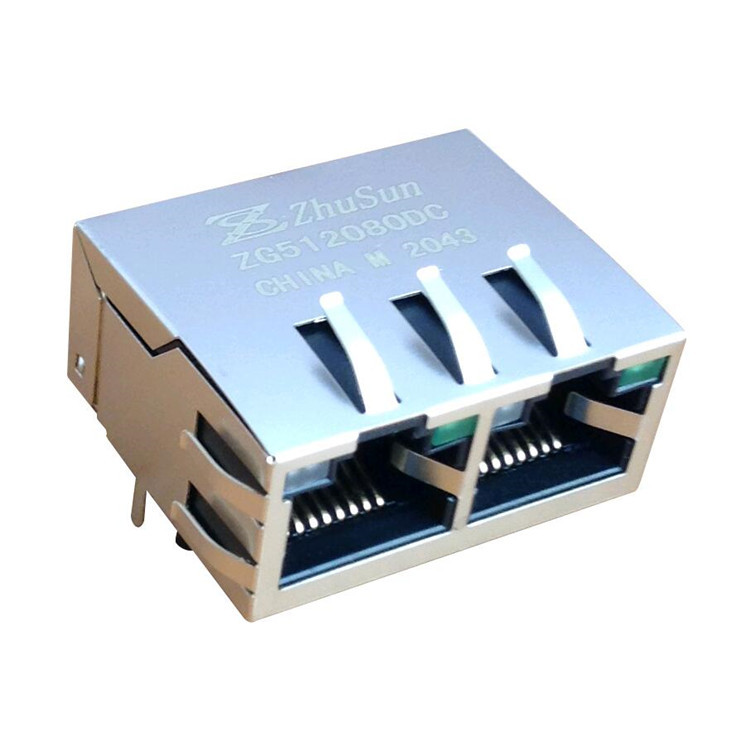 厂家供应UDE同款双色灯1X2千兆RJ45连接器 RTB-17FB9J1F-阿里巴巴