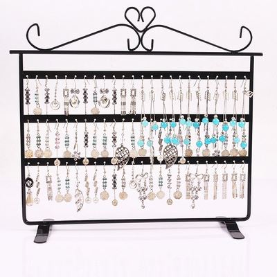 Hot-selling Three-tier Iron Display Rack Double-sided Earring Storage Rack Wholesale Nihaojewelry display picture 3