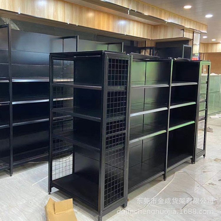 厂家直销新款四柱超市货架展示架商场大卖场单面双面自由组合货架