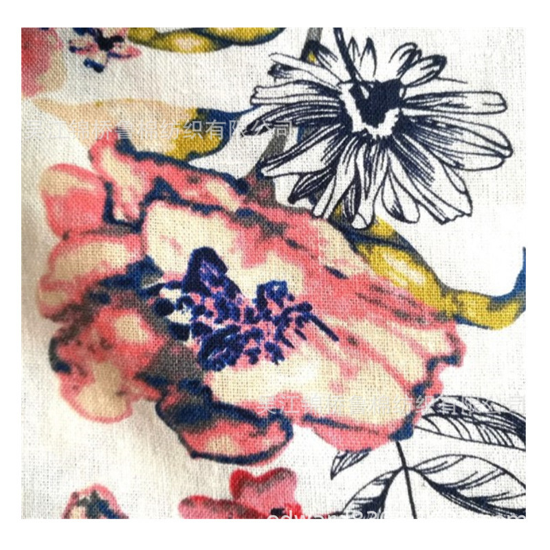 White Bamboo Jie imitation hemp printing. Jpg
