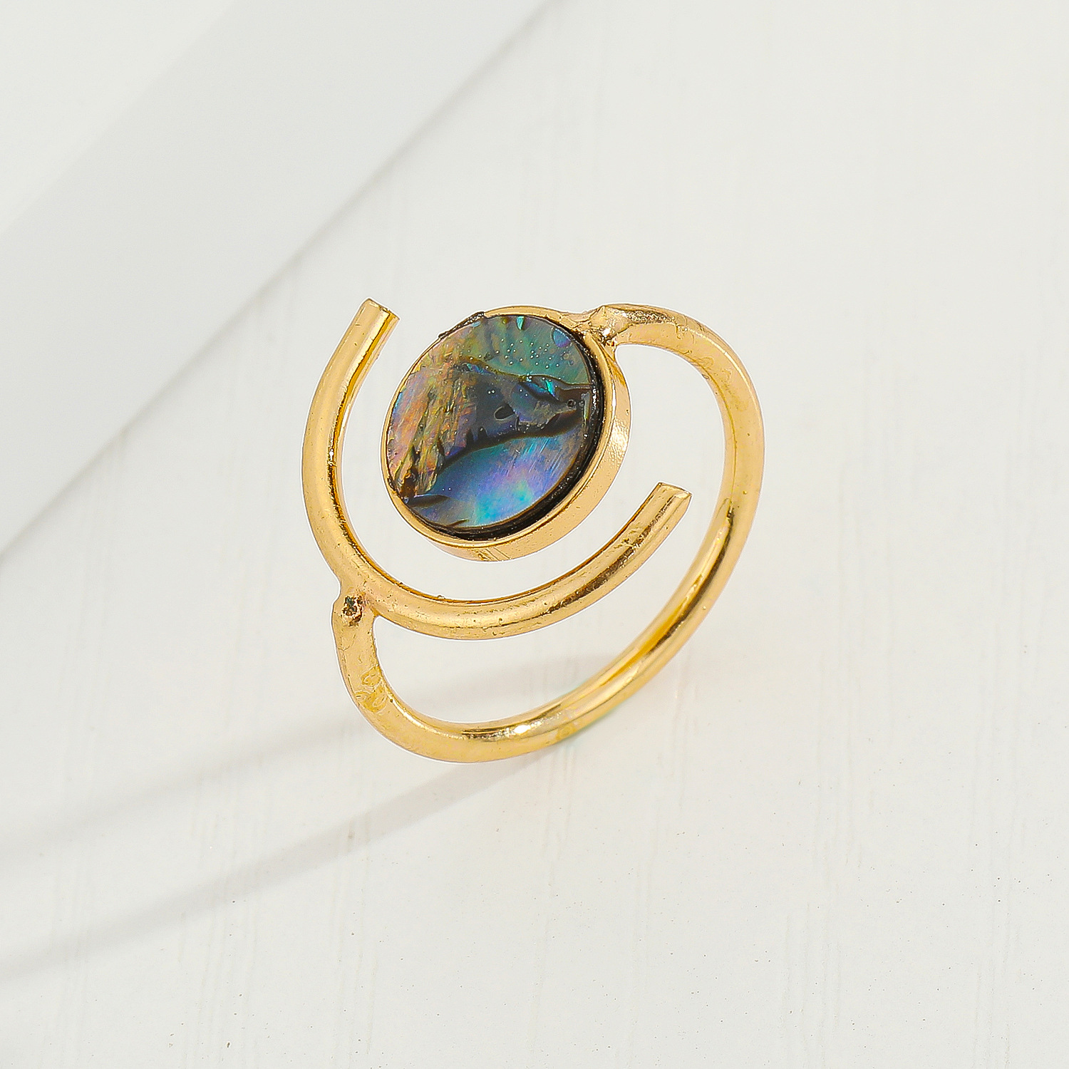 Korea Fashion Round Abalone Ring Shell Resin Earrings For Women Wholesale display picture 3
