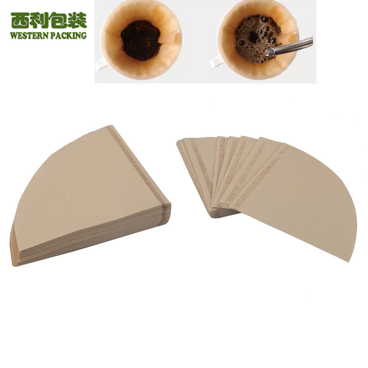 原色咖啡滤纸 美式咖啡滤纸 扇形滴漏不破白色滤纸V01/V02