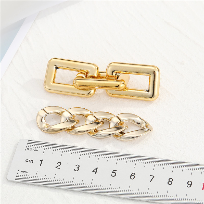 Acrylic Ccb Metal Chain Earrings display picture 2