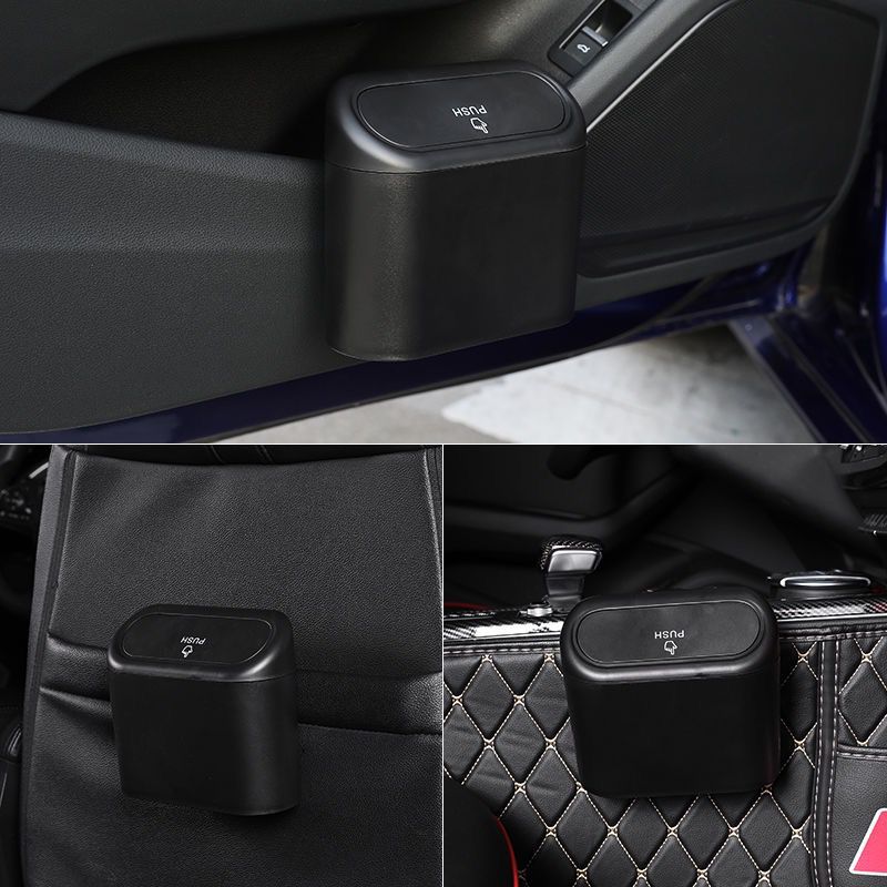 Cubo de basura del coche asiento de coche puerta trasera colgando caja de almacenamiento bolsa de basura multifuncional suministros de almacenamiento de artículos diversos del coche