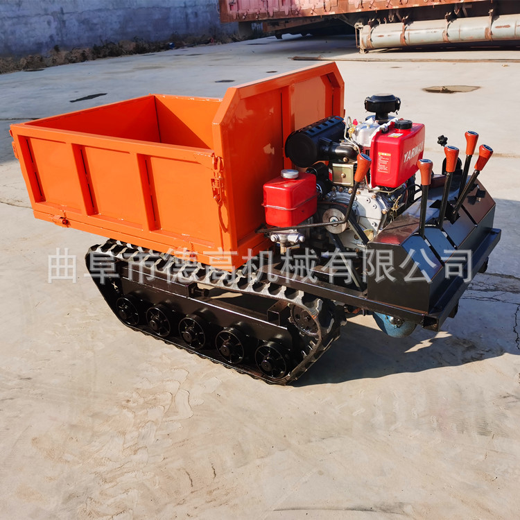 爬坡性能好新型座驾式果园运输车 柴油动力山地农用履带式运输车