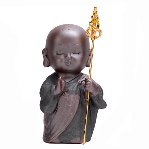 Ceramic Little Monk Tea Pet Ornament Boutique Purple Clay Can Foster Personality Interesting Cute Tea Ceremony Tea Play Tea Set Decoration