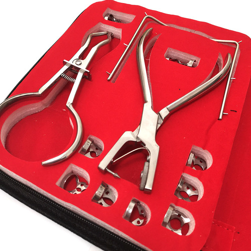 Dental Oral Rubber Dam Kit + Imprint Punch Plate + Cotton Pellets - Practitioner Exam Home Combination Set