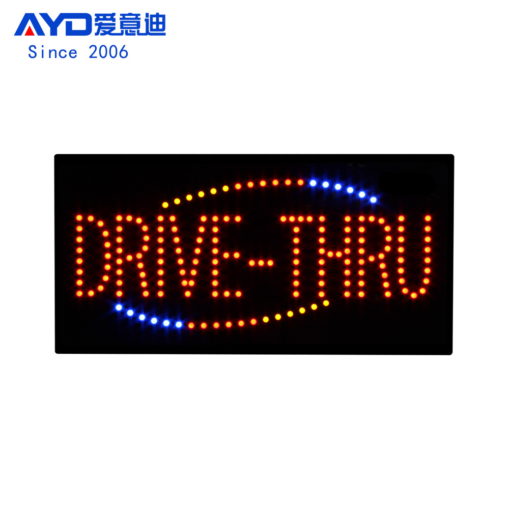 定制LED广告牌电子灯箱发光标志牌 LED Drive Thru Sign 30x60cm