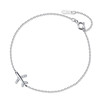 Cute airplane, fresh bracelet, zirconium, chain, accessory, simple and elegant design, Korean style, new collection, wholesale