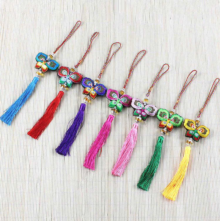 端午节香包香囊荷包挂件财源扣刺绣蝴蝶香袋财源包车挂包包挂饰|ms