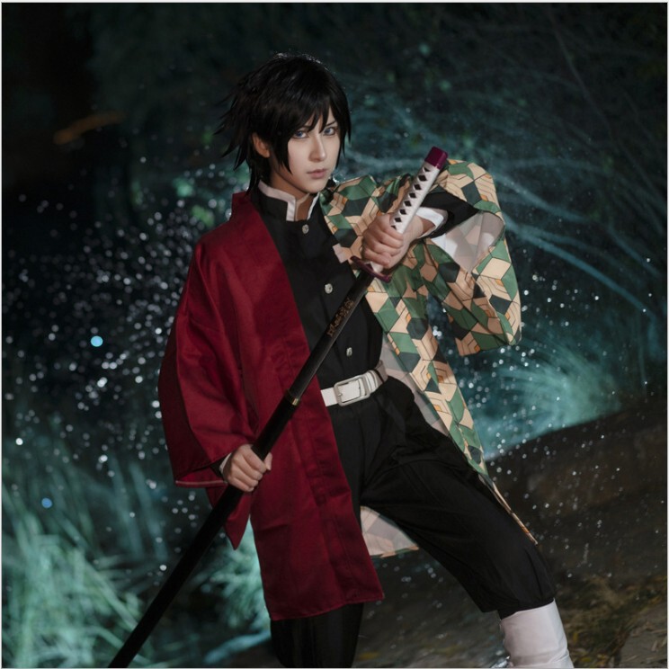 Ghost Killing Blade cospaly Solicits Men's Water Column Ghost Killing Team Feather Weaving Tomioka Yoshiyuki cospaly Costume