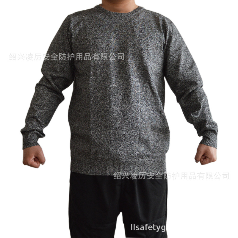 Spot Anti-Cut Long-Sleeved Level 5 Export Manufacturer Spot Amazon Dark Gray Anti-Cut Clothing Wear-Resistant, Tear-Resistant and Stab-Proof Clothing