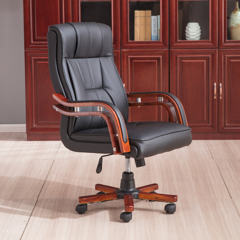 廠家直銷實木辦公椅老板椅 家用電腦椅 商務可躺大班椅