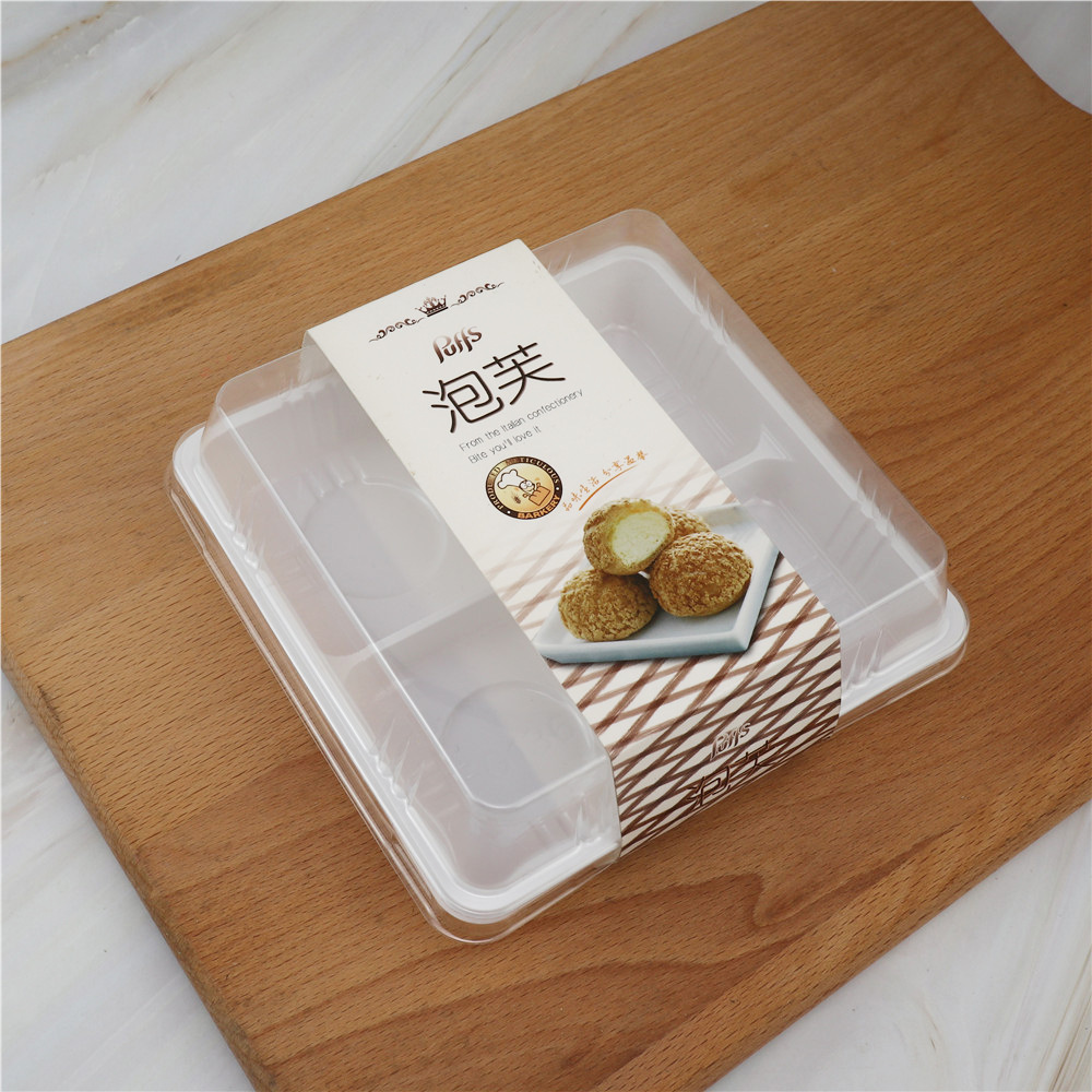 Caja de embalaje de huevo crisp, cuatro cuadrados de nieve, carne, pino de cáscara, patata de marismes, plástico transparente horneado, caja de embalaje de punto oeste image 15