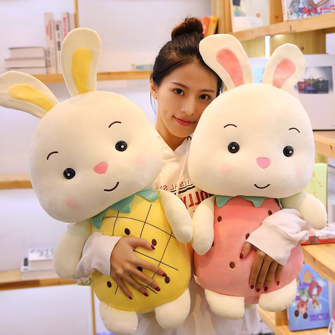 Nuevo juguete de peluche de fruta de cerdo lindo conejo de cerdo muñeca suave de 8 pulgadas máquina de agarre Muñeca al por mayor