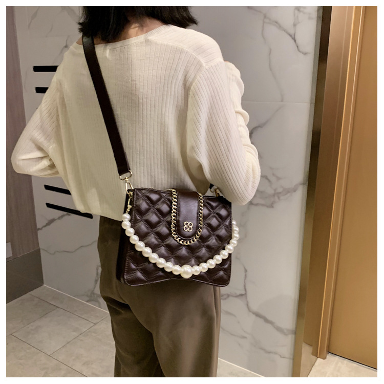 Rhombus Fashion Pearl Single Shoulder Bag display picture 10
