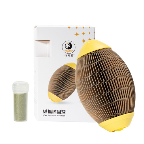 Pet Supplies Direct Manufacturer New Pet Cat Toys Interactive Scratching Mint Ball Corrugated Paper Cat Wands Cat Paper Ball Toys