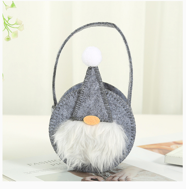 Christmas Non-woven Santa Claus Round Tote Candy Decoration Bag Wholesale Nihaojewelry display picture 7