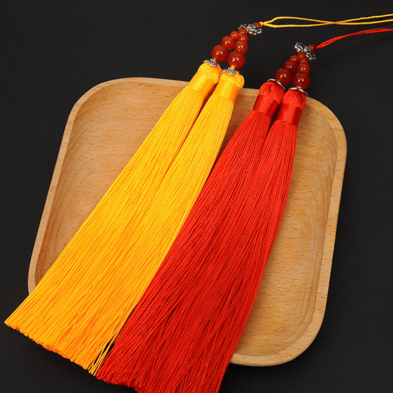 中国结，莲花双穗，流苏|ru