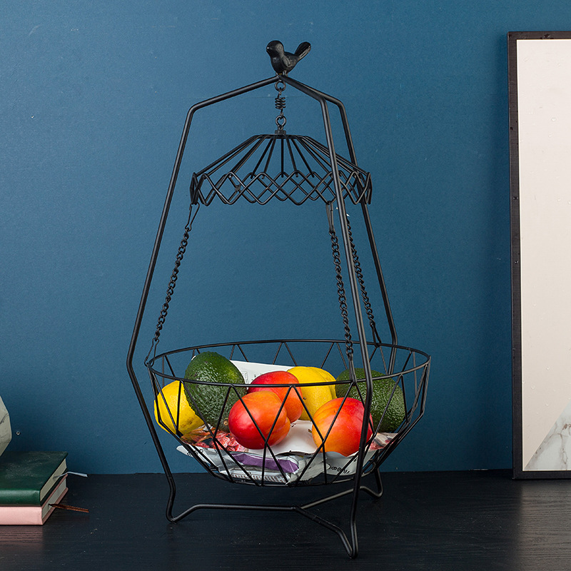 厂家直销北欧水果盘创意现代客厅水果篮个性家用轻奢精致水果架|ms