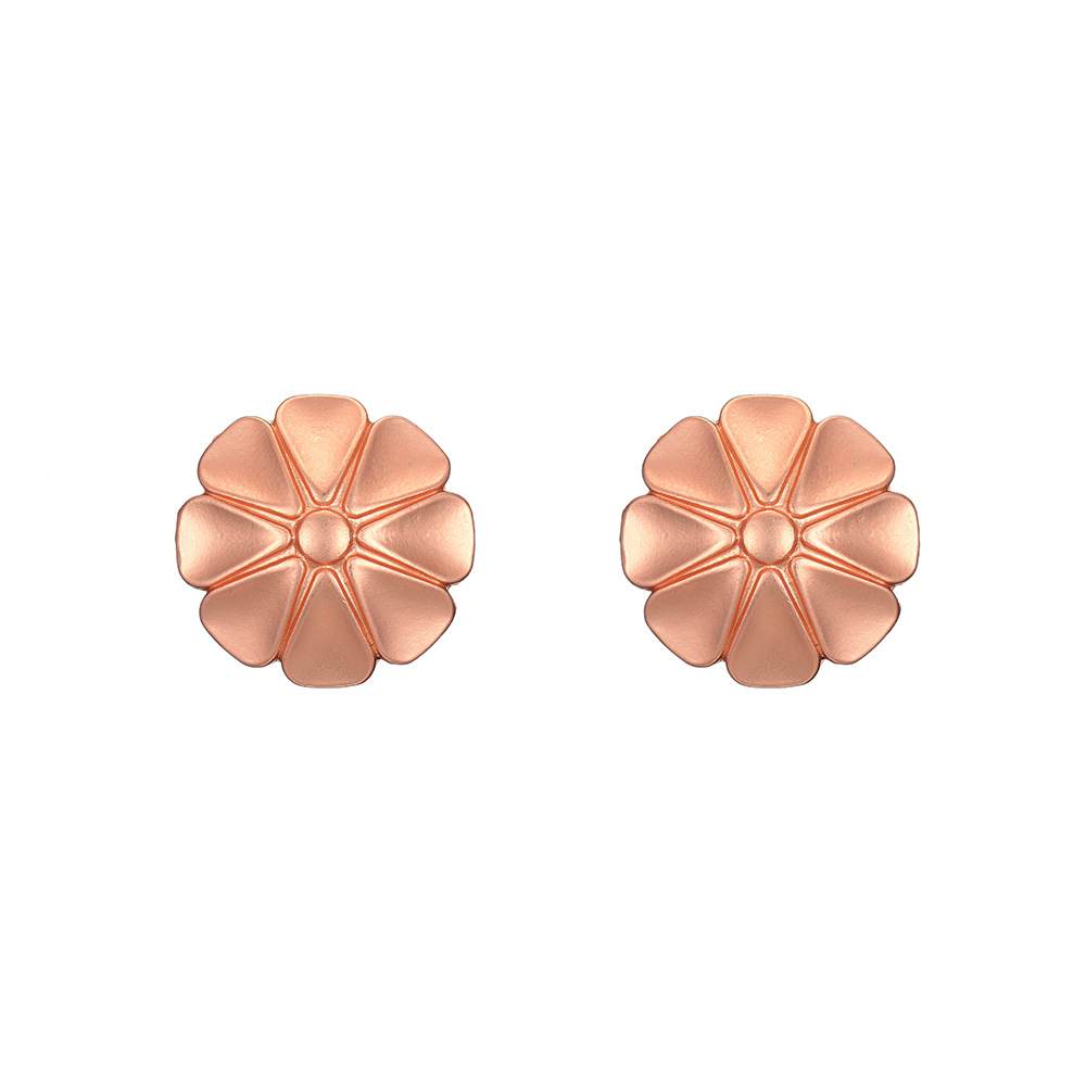 New S925 Silver Needle Earrings Alloy Geometric Round Flower Earrings Wholesale Nihaojewelry display picture 4