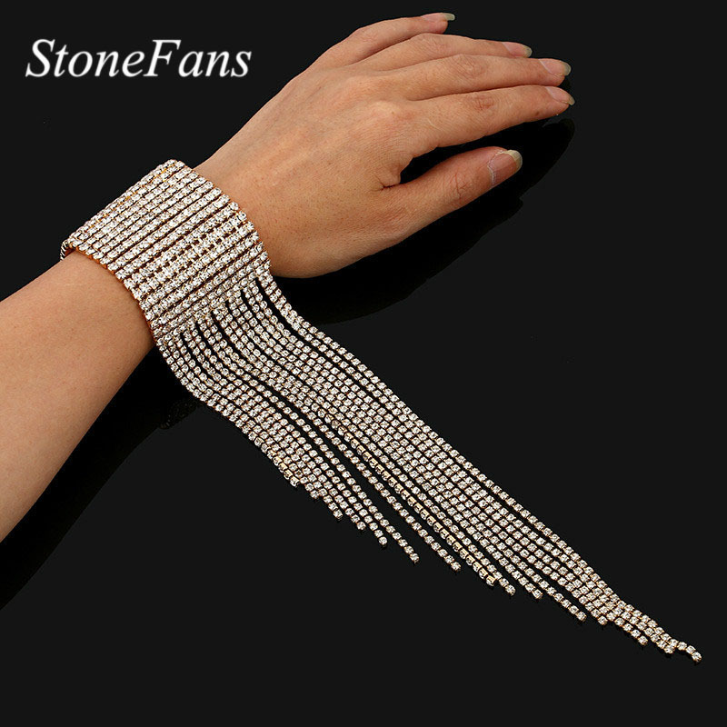 1 Piece Fashion Tassel Rhinestone Plating Womenu0027S Bangle